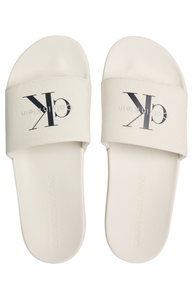 SLIDE MONOLOGO CV YM0YM01367 YBJ CREAMY WHITE/B WHITE